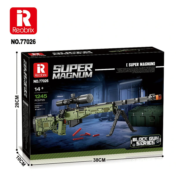 Reobrix Super Magnum AWM — Konstruktora Snaipera Šautenes Komplekts (1245 gab.)