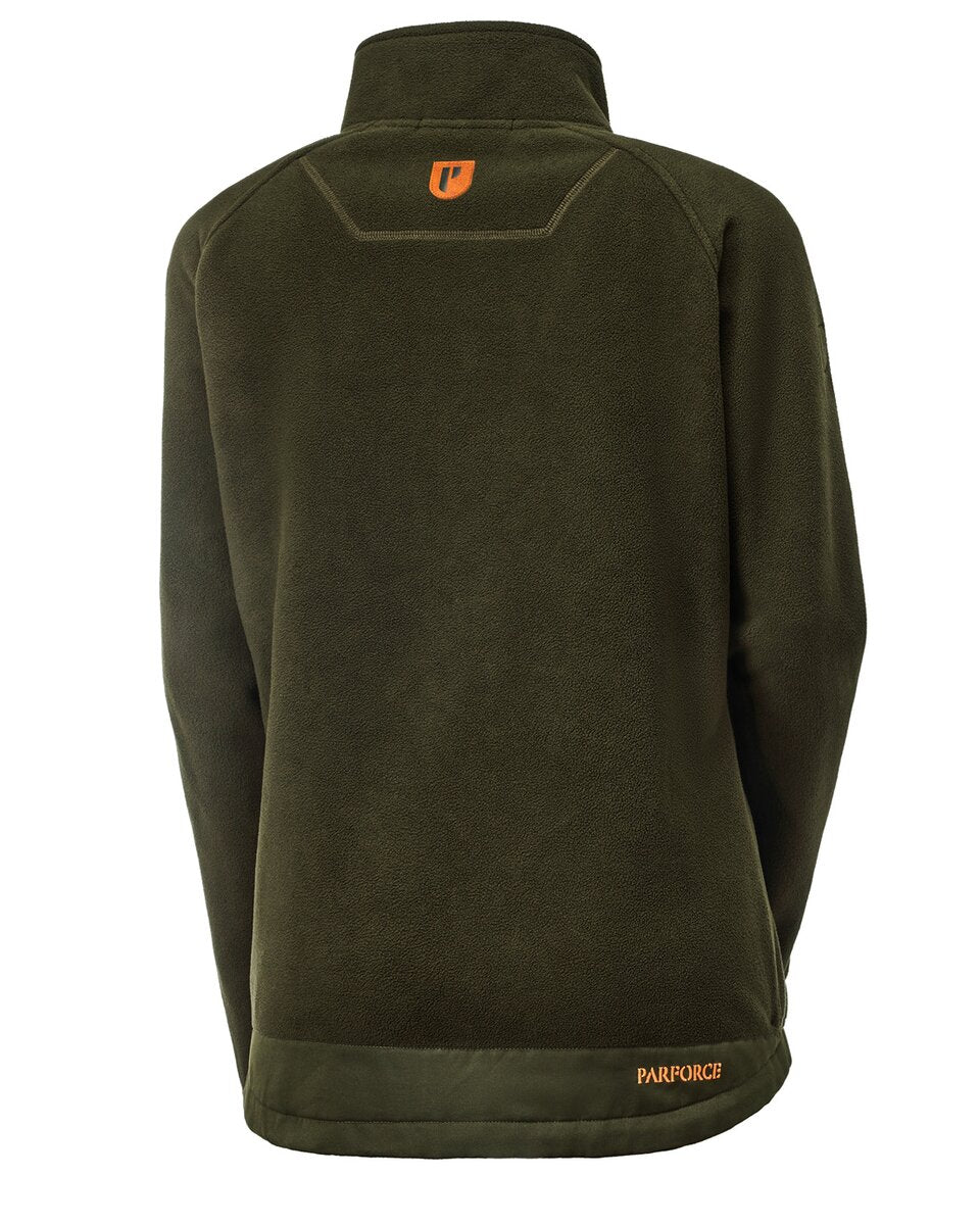 Parforce Women's reversible fleece jacket Reverse Pro (Olive/signal orange)