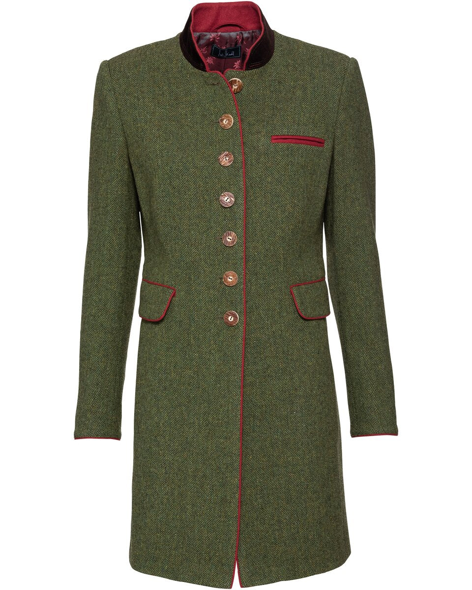 Luis Steindl Herringbone frock coat (Moss/Pumpkin)