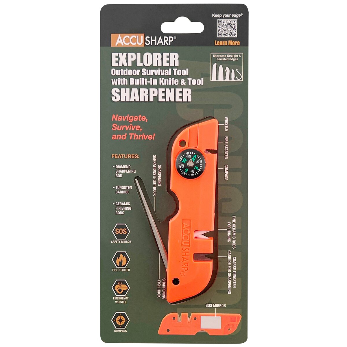 Accusharp nažu asināmais "Explorer" āra izdzīvošanas rīks