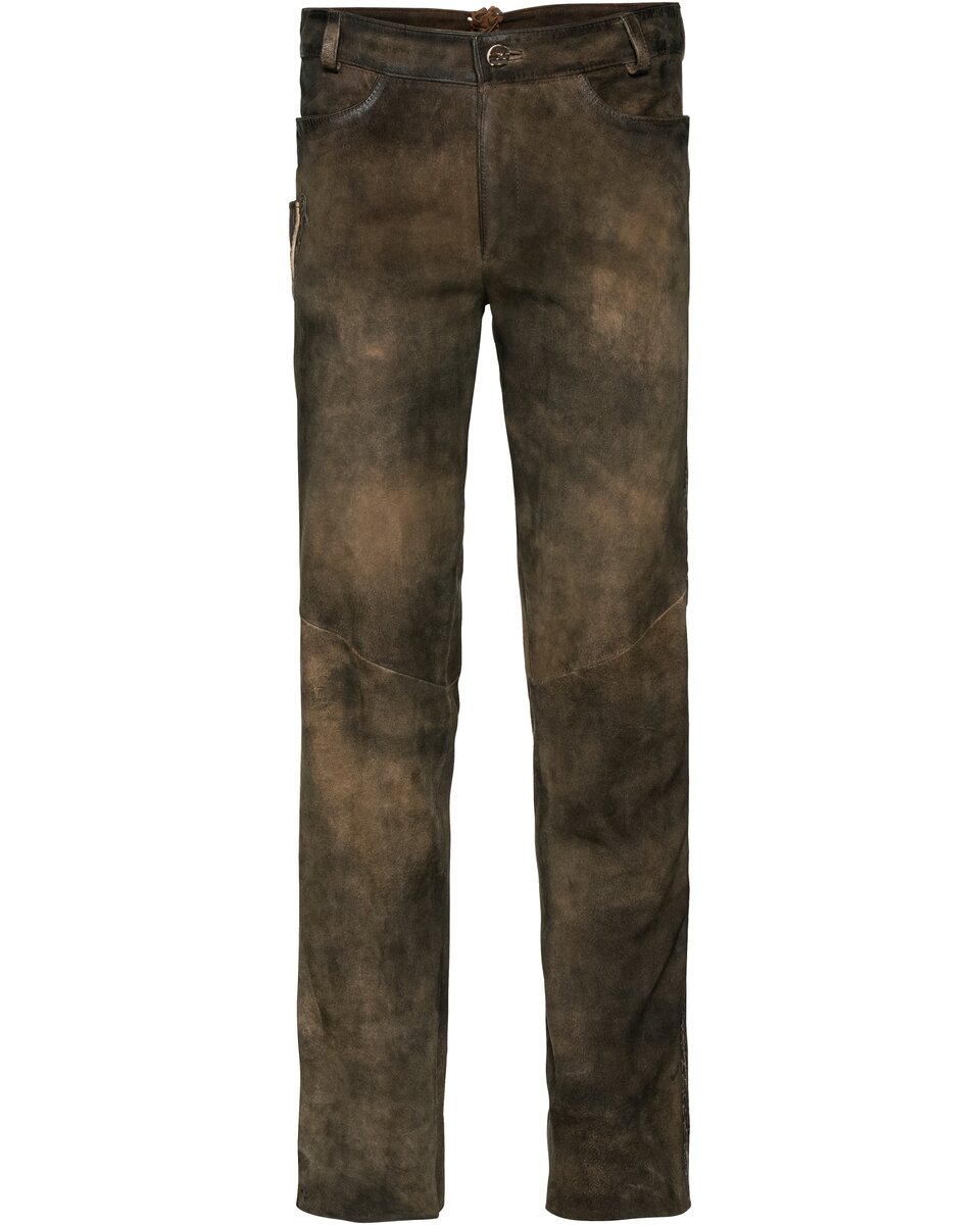 Luis Steindl Long leather pants (Brown)