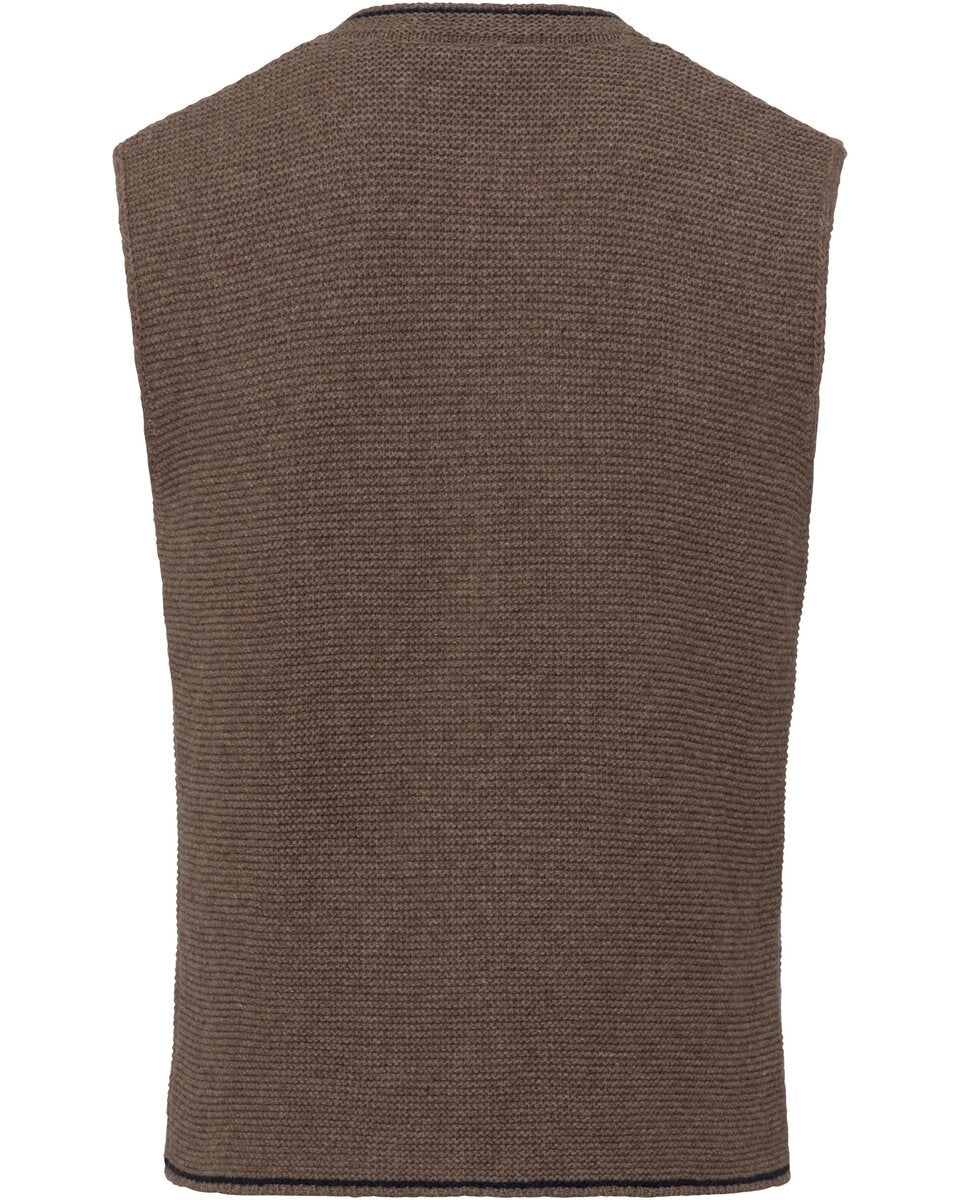 Luis Steindl Left-left knitted vest (Brown)