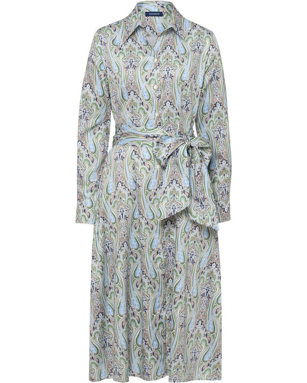 Highmoor Paisley kleita (zils/zaļš/bēšs)