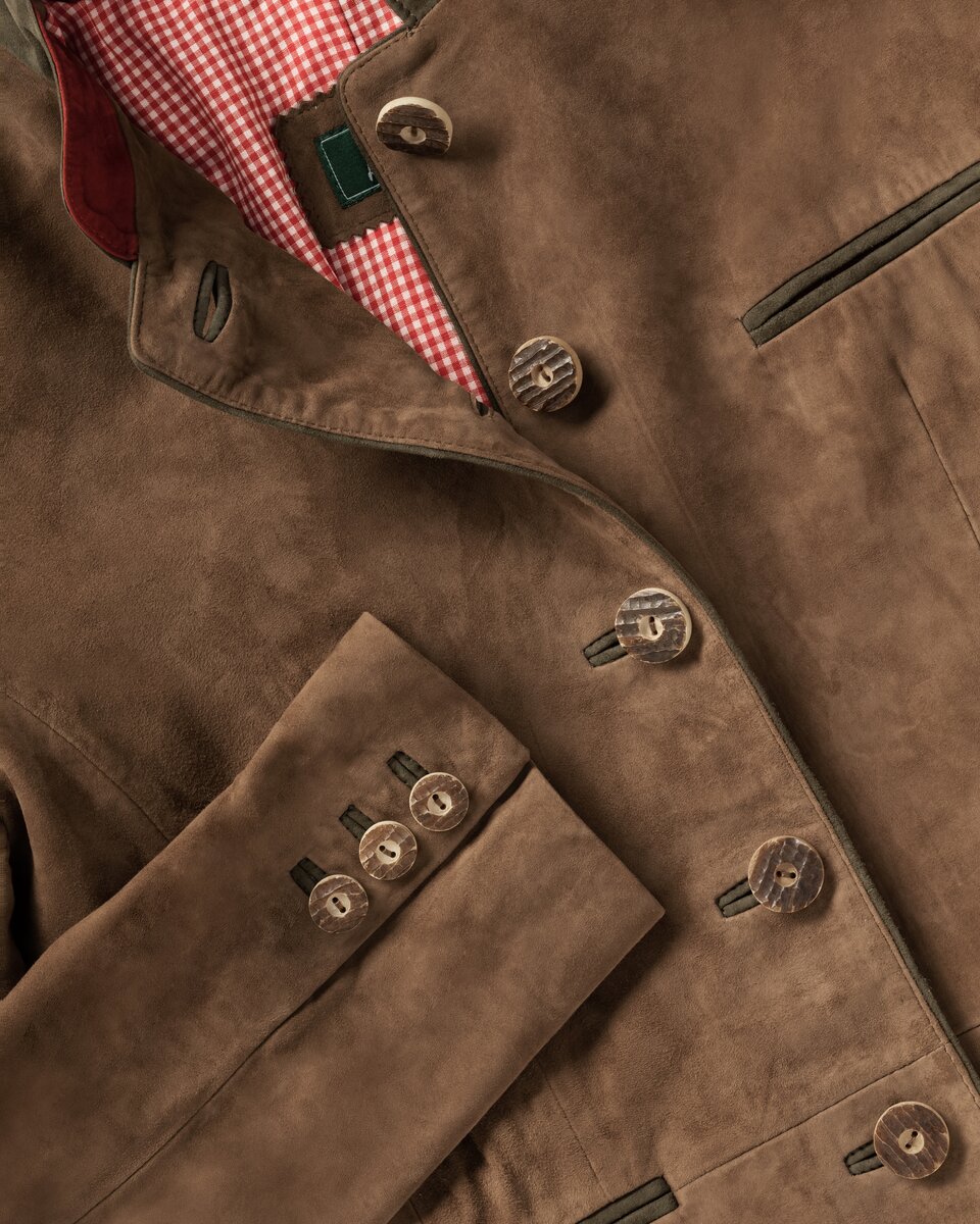 Luis Steindl Leather jacket (Cognac/Green/Red)