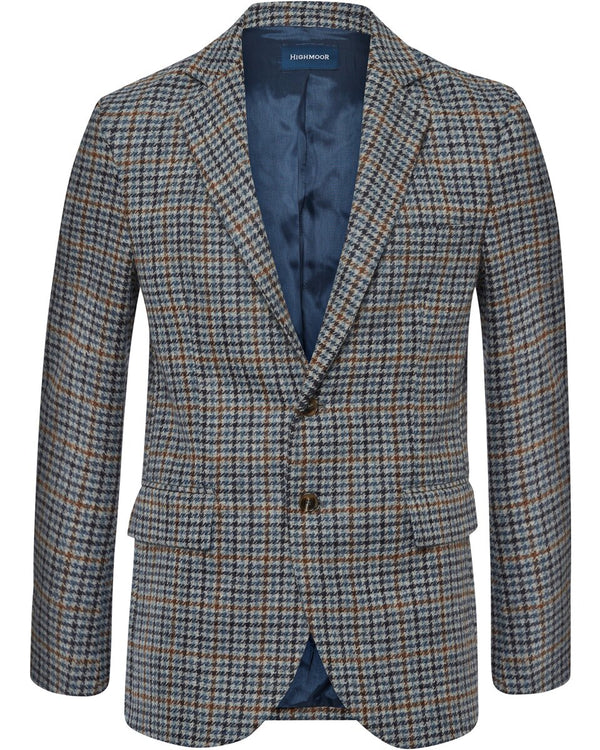 Highmoor Houndstooth jacket (Gray-Blue)