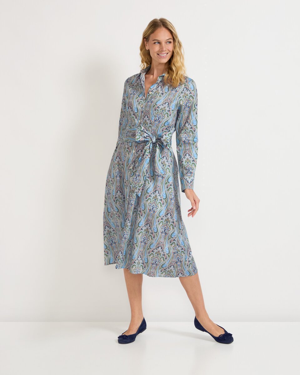 Платье Highmoor Paisley (синее/зеленое/бежевое)