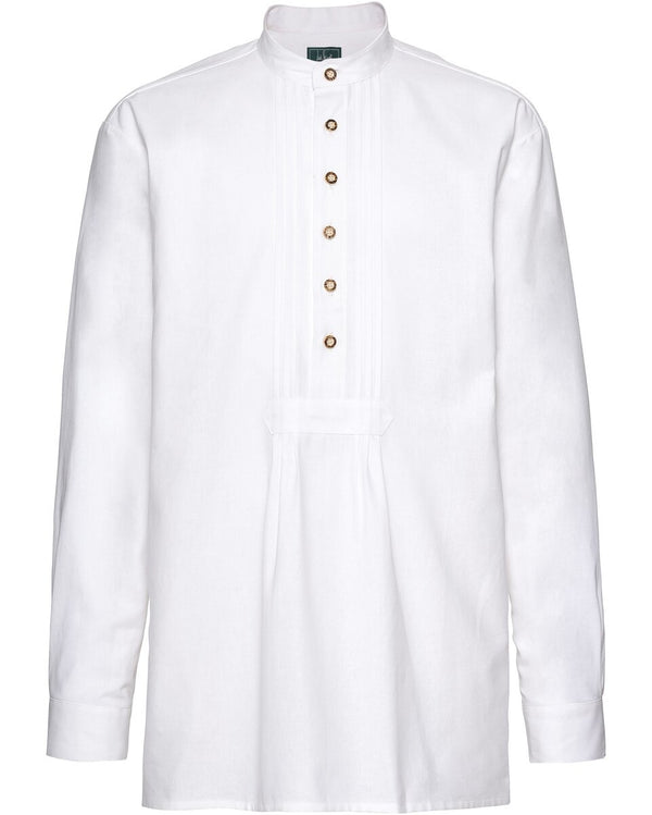 Luis Steindl Pull-on shirt with tucks (White)