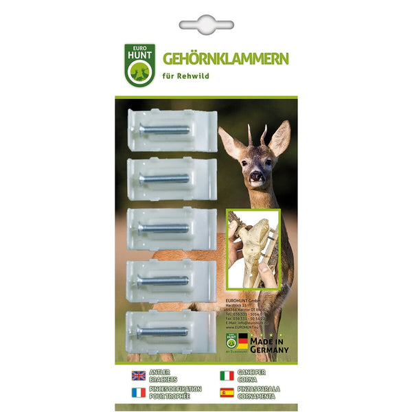 EUROHUNT Horn clips (Dear head, 5-pack)