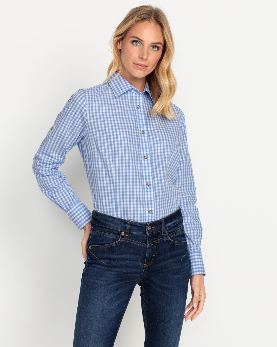 Luis Steindl Vichy check blouse (Light Blue)