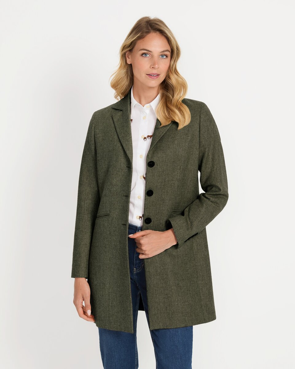 Highmoor Tweed frock coat (Olive-brown)