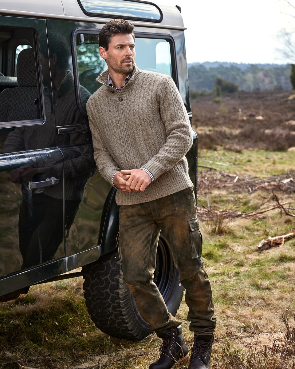 Luis Steindl Cargo leather pants (Olive)