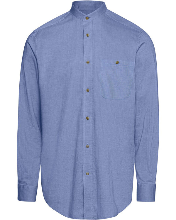 Luis Steindl Oxford shirt with stand-up collar (Light Blue)