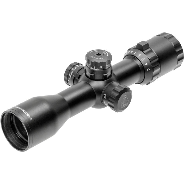 UTG Riflescope Bug Buster 3-12x32 (ar Picatinny montāžas detaļām)