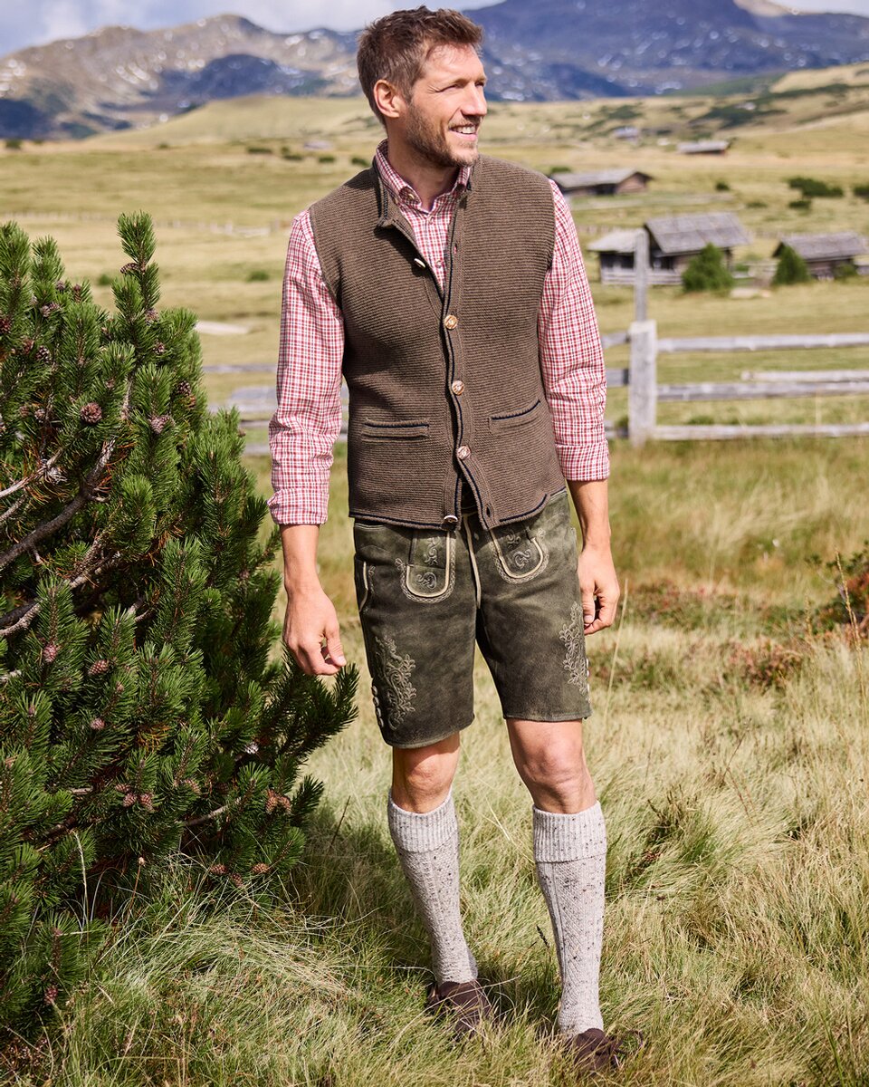 Luis Steindl Left-left knitted vest (Brown)