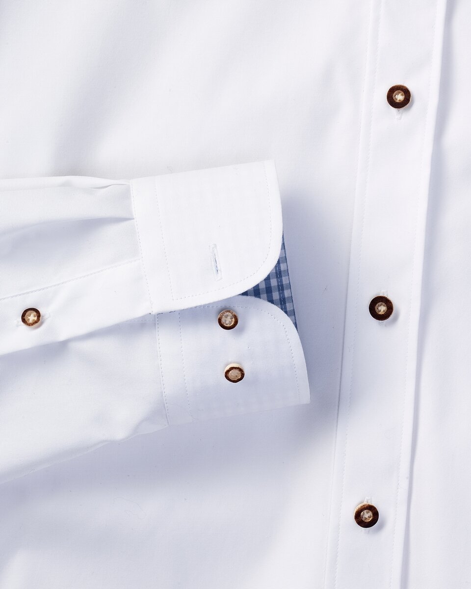 Luis Steindl Stand-up collar shirt (White)
