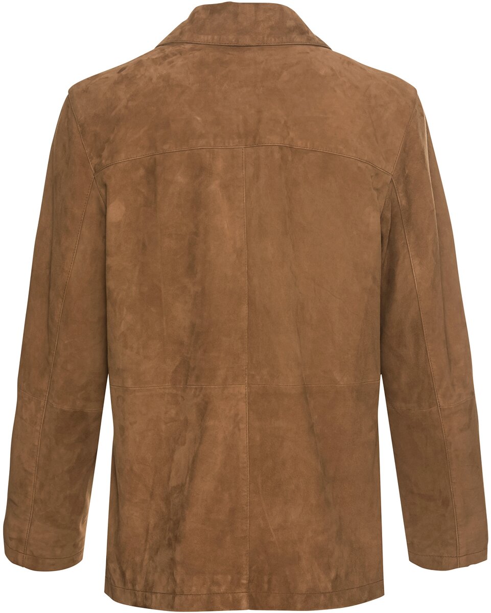 Brigitte von Schönfels Leather shirt jacket (Brown)