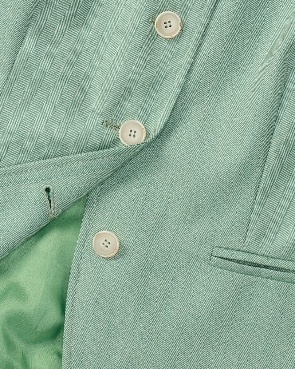 Reitmayer Herringbone stand-up collar jacket (Green)