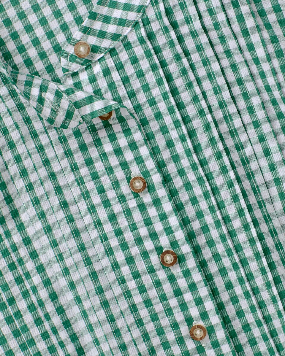 Luis Steindl Slip-on blouse with Vichy check (Green white)