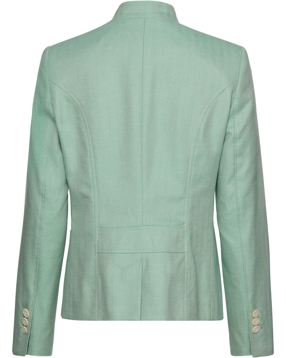 Reitmayer Herringbone stand-up collar jacket (Green)