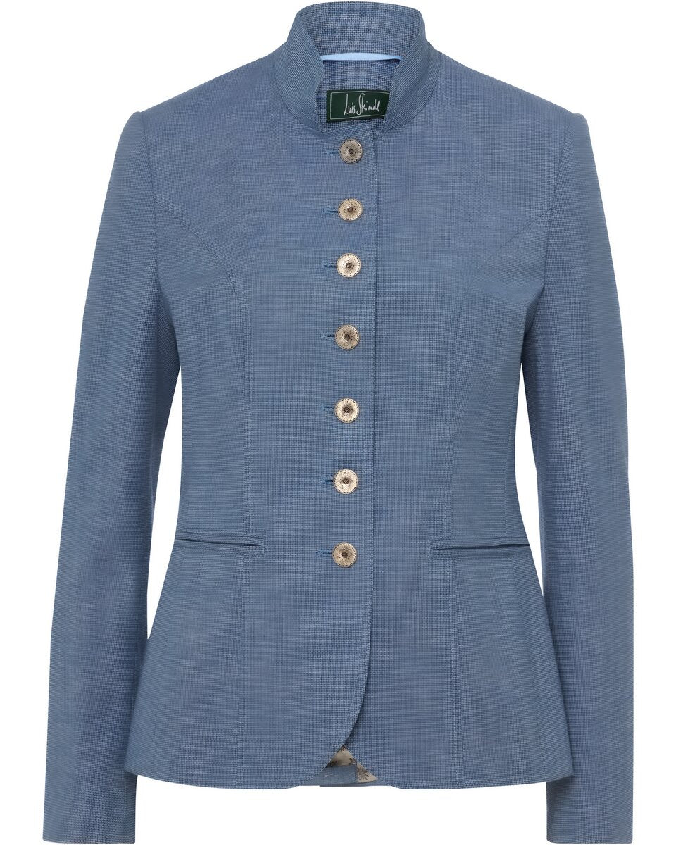 Luis Steindl Stand-up collar jacket (Blue melange)