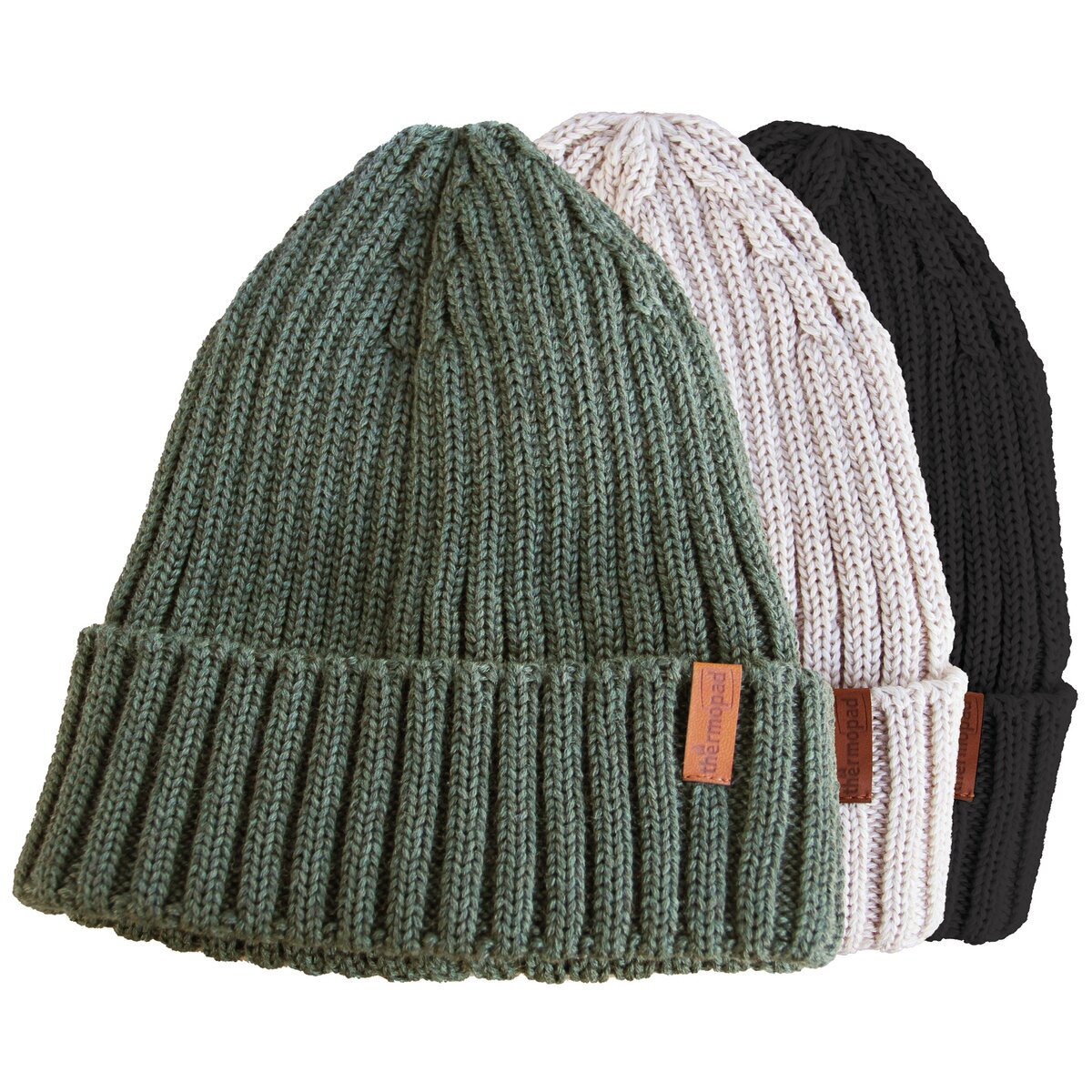 Thermopad Beanie Merino + 10 mini warmers – set (Cream)