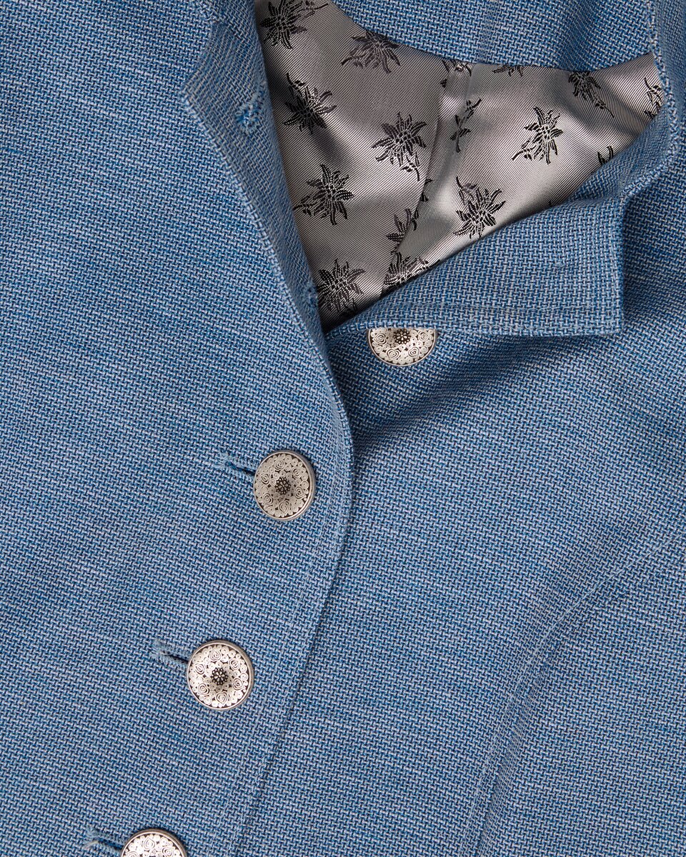 Luis Steindl Stand-up collar jacket (Blue melange)