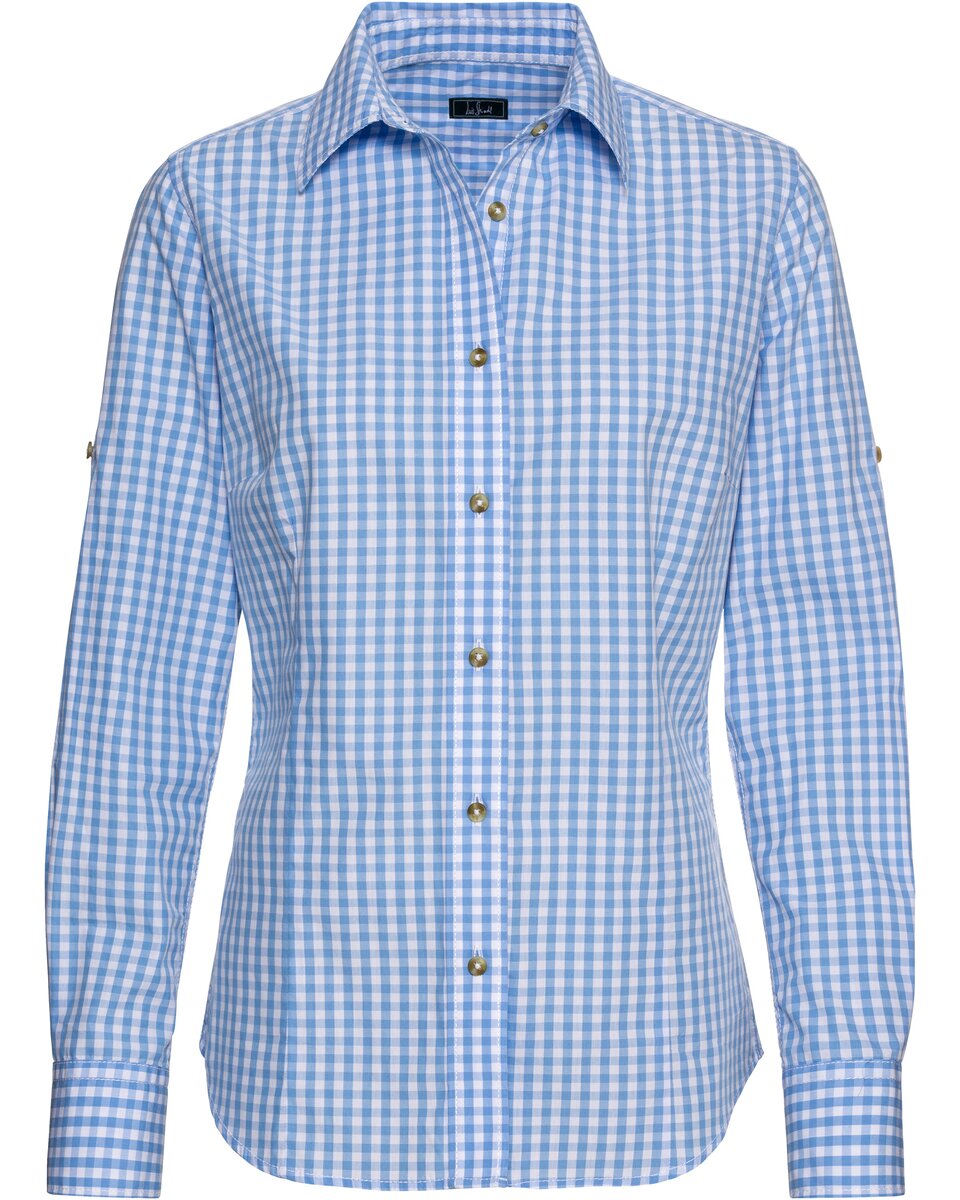 Luis Steindl Vichy check blouse (Light Blue)