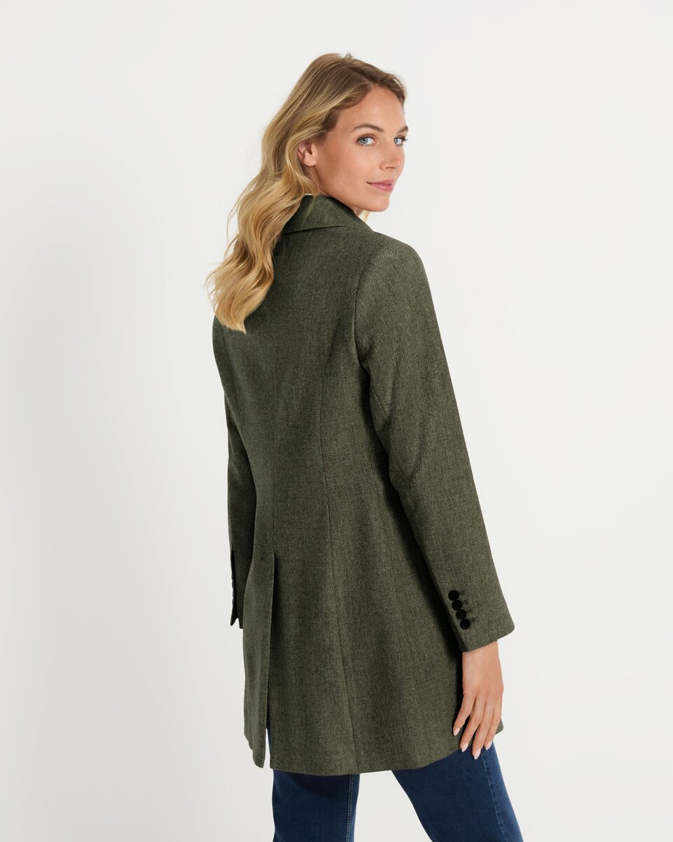 Highmoor Tweed frock coat (Olive-brown)