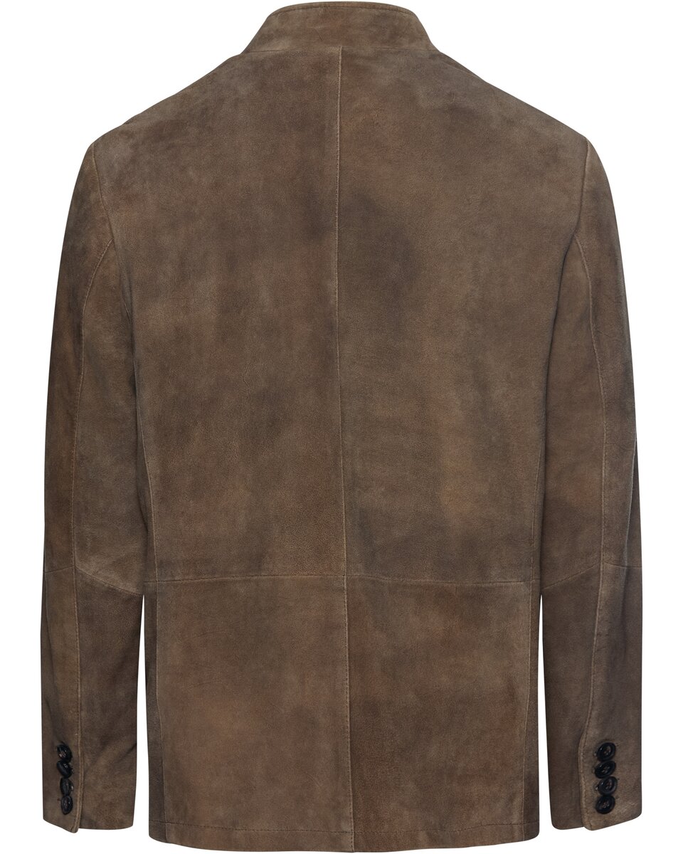 Reitmayer Leather jacket with stand-up collar (Cognac)