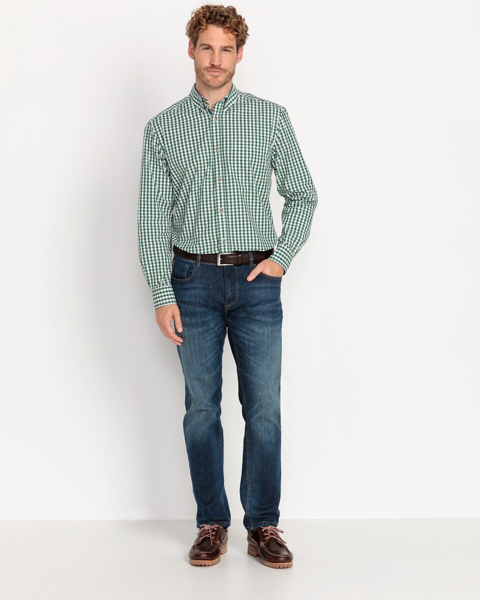 Luis Steindl Traditional shirt, pack of 2 (Green/white.)