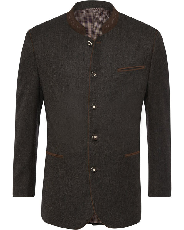 Luis Steindl Herringbone Janker (Anthracite/Brown)