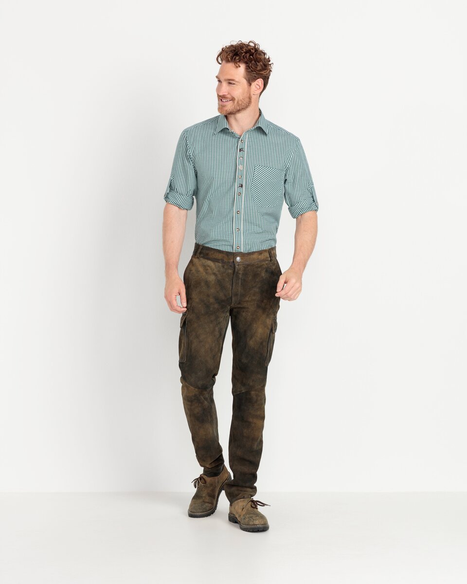 Luis Steindl Cargo leather pants (Olive)
