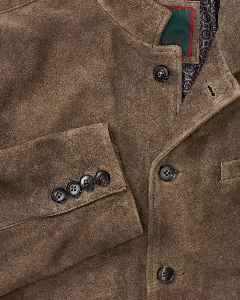 Reitmayer Leather jacket with stand-up collar (Cognac)