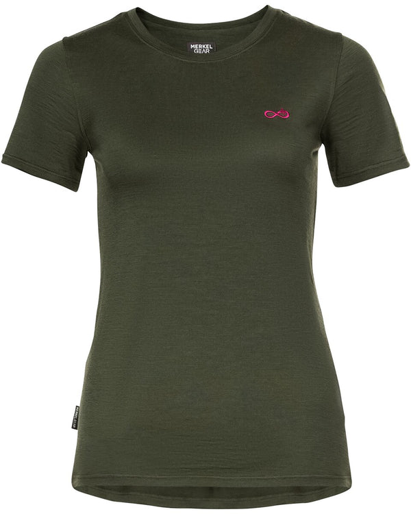 Merkel Gear sieviešu T-krekls Merino 155 (zaļš)
