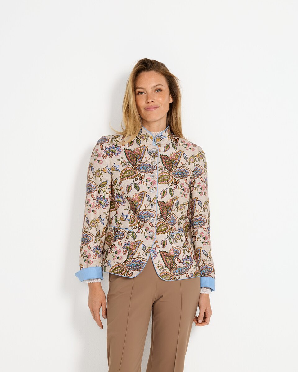 Reitmayer Linen jacket (Beige/colorful)