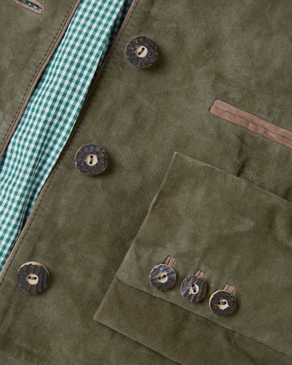 Luis Steindl Leather jacket (Green/beige)