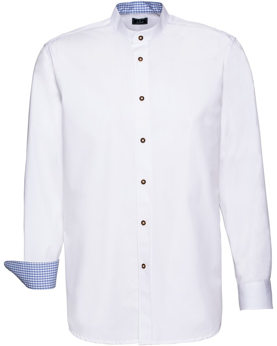 Luis Steindl Stand-up collar shirt (White)