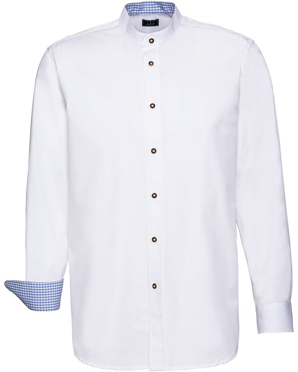 Luis Steindl Stand-up collar shirt (White)