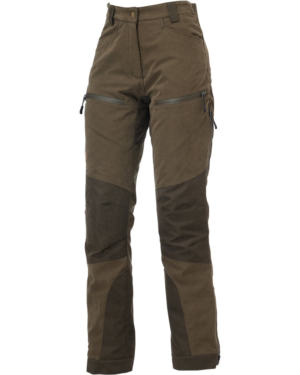 Женские зимние брюки для ходовой охоты Parforce Huntex Primaloft (оливковые)