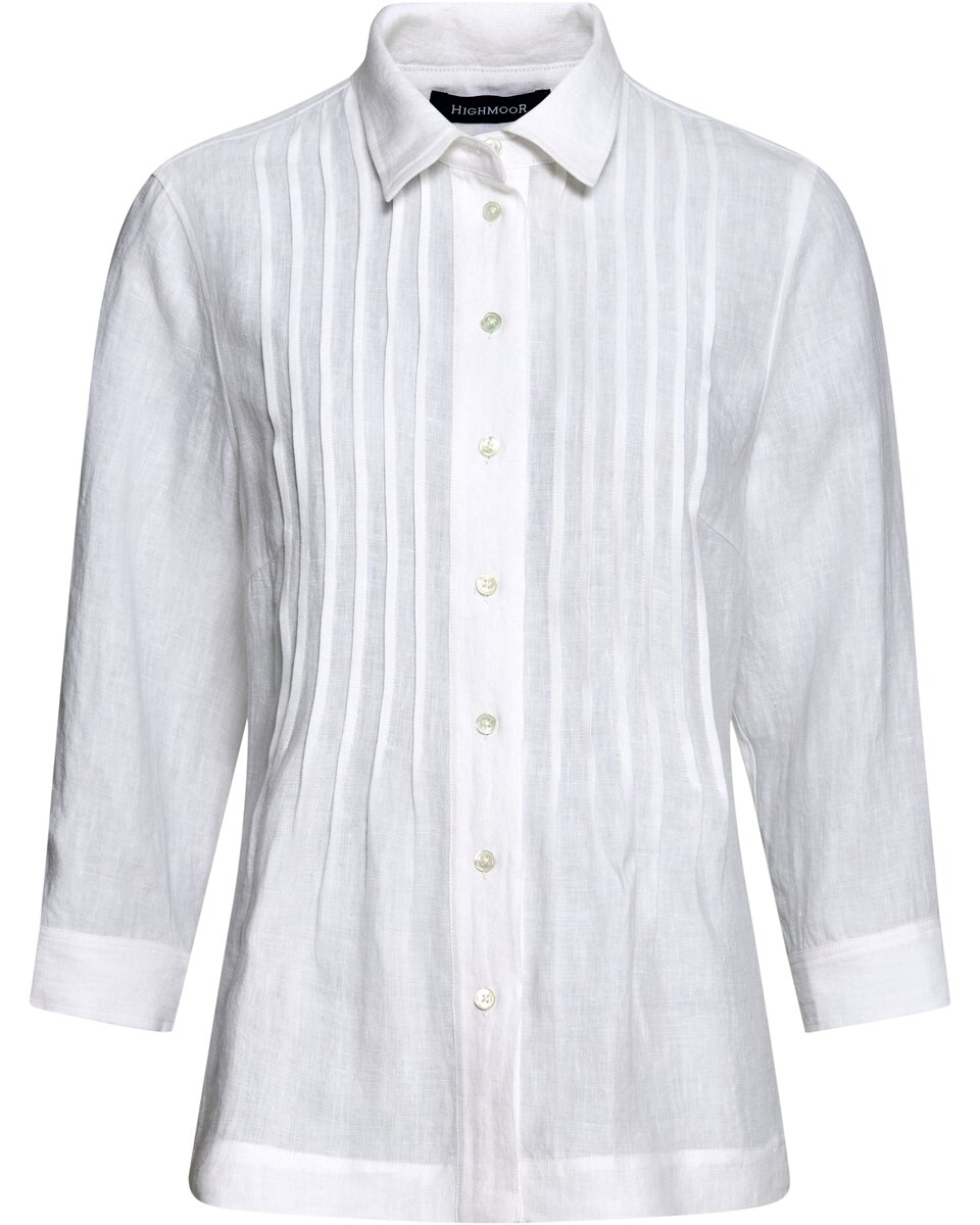 Блузка Highmoor Linen со складками (белая)