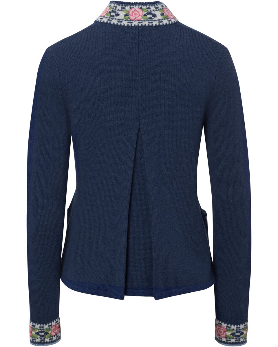 Reitmayer Cardigan with jacquard pattern (Blue)