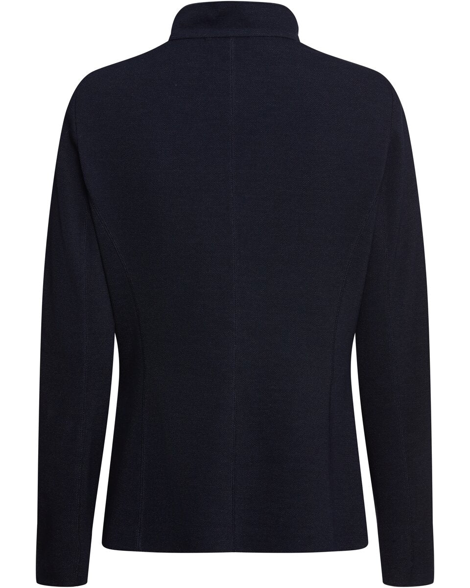 Highmoor Piqué stand-up collar jacket (Dark blue)