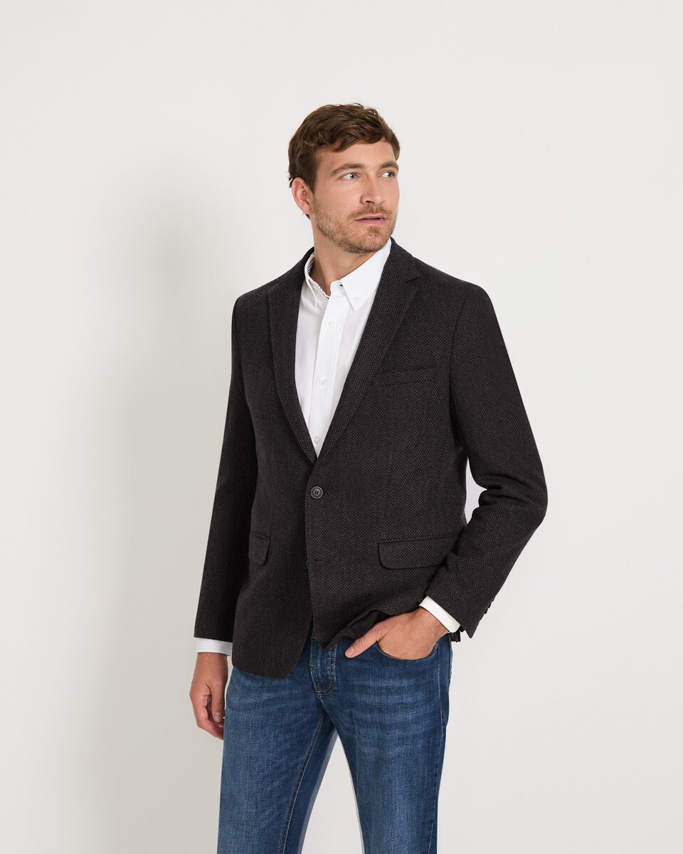 Highmoor Herringbone jacket (Navy/Brown)