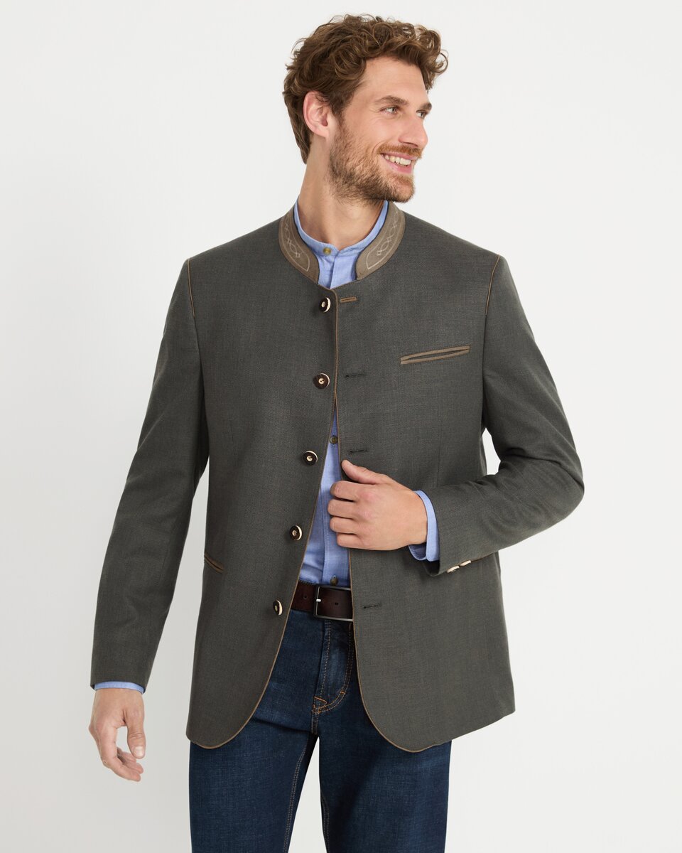 Luis Steindl Jacket with piped pockets (Olive)