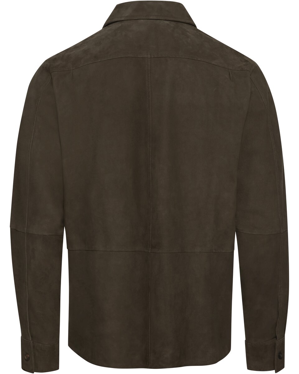Reitmayer leather overshirt (Olive)