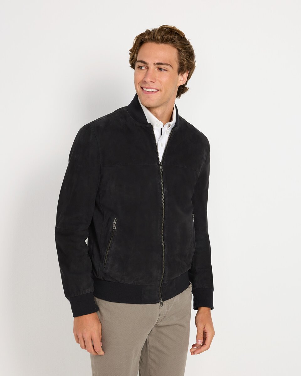Highmoor Leather blouson (Marine)