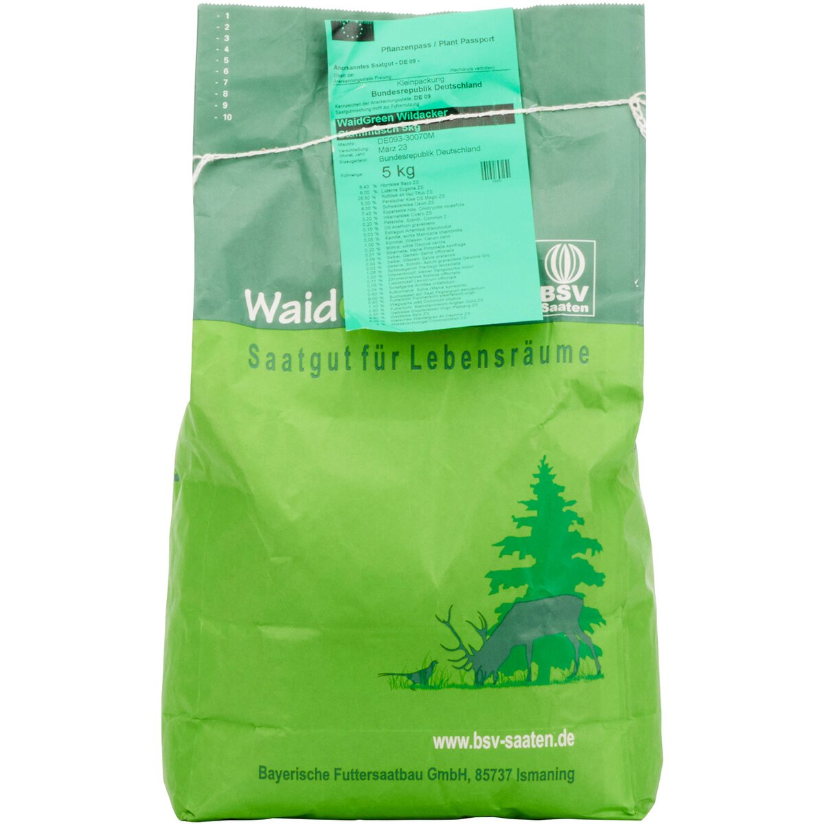 BSV Saaten Sēklu maisījums WaidGreen® Wildacker Stammtisch 5 kg