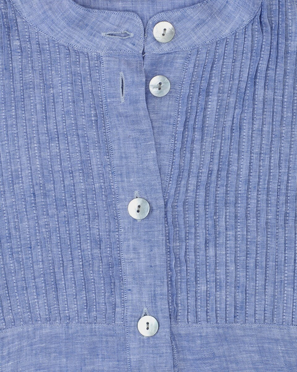 Reitmayer High-necked linen dress (Blue)