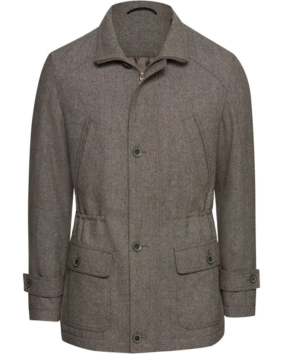 Highmoor herringbone outdoor jacket (Brown/gray)