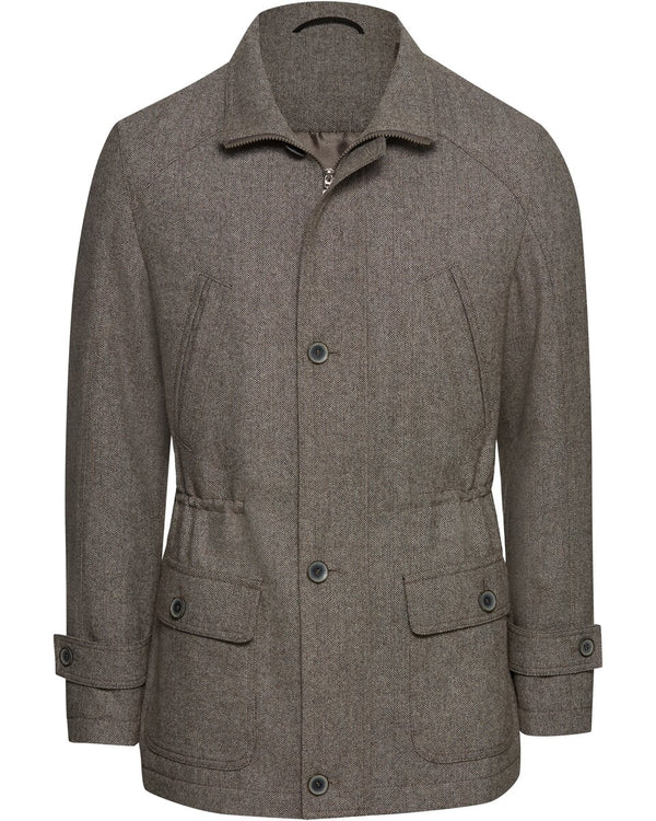 Highmoor herringbone outdoor jacket (Brown/gray)